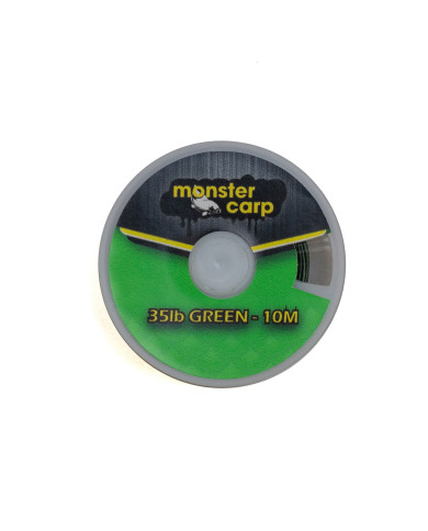 Monster Carp Hooklink 35lb Green - Durable and Strong Fishing Line