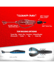Rapala Crush City Cleanup Craw 3" – Soft Crawfish Bait for Bass & More