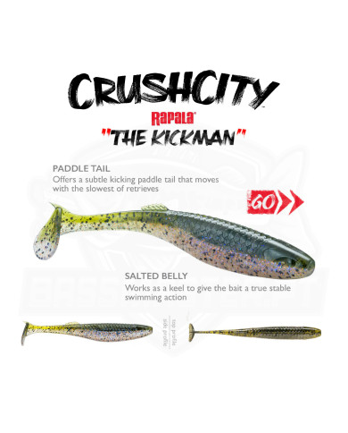 Rapala Crush City Kickman 4" – Premium Soft Bait for Bass & Predators Rapala Crush City Kickman 4" – Premium Soft Bait for Bass & Predators