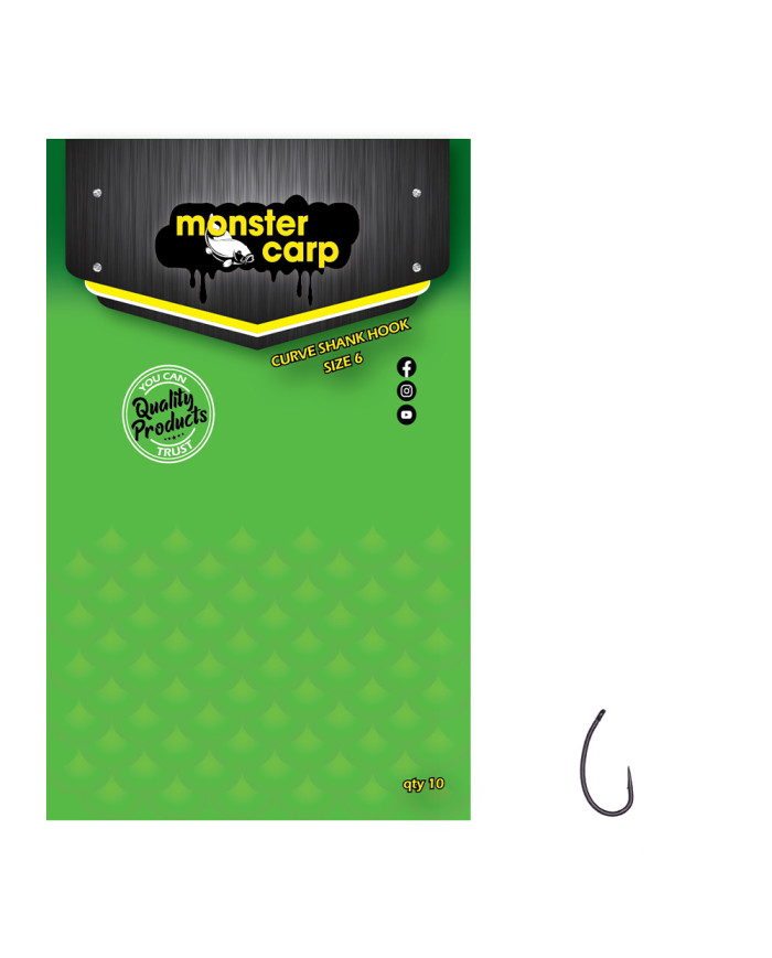 Monster Carp Curve Shank Hooks