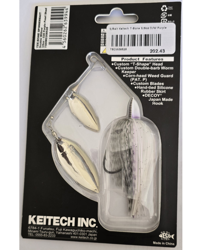 Keitech TEE-BONE Spinnerbait – Custom Performance, Maximum Vibration
