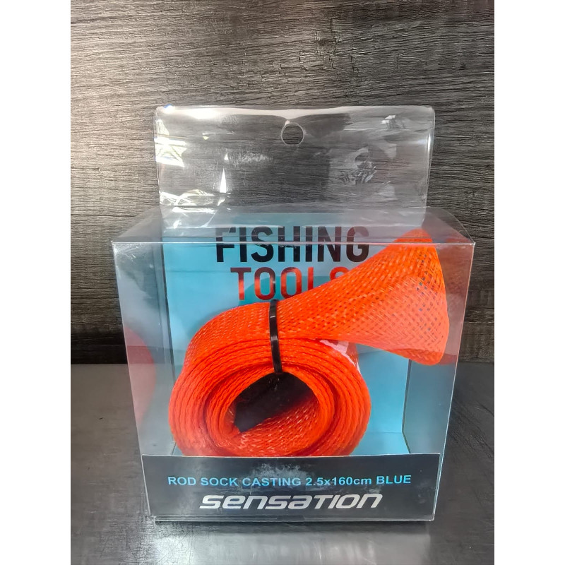 Casting Rod Sock 2.5x160cm Orange (Sensation) – Durable & Vibrant Protection