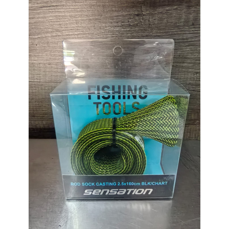 Casting Rod Sock 2.5x160cm Black/Chart (Sensation) – Durable Protection for Your Rods