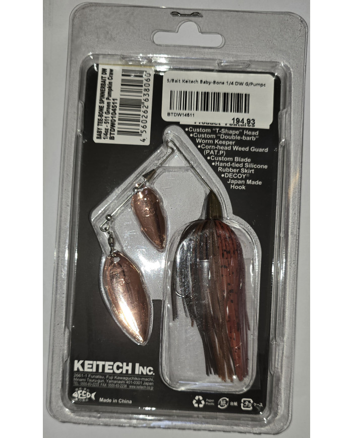 Keitech TEE-BONE Spinnerbait – Custom Performance, Maximum Vibration