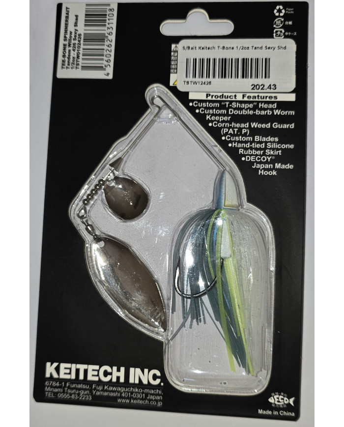 Keitech TEE-BONE Spinnerbait – Custom Performance, Maximum Vibration