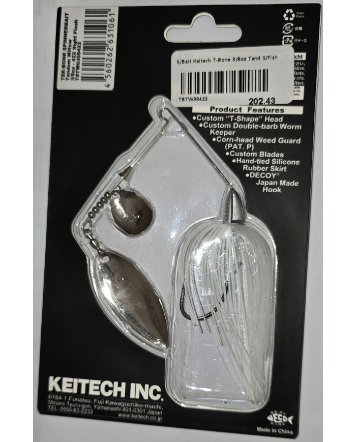 Keitech TEE-BONE Spinnerbait – Custom Performance, Maximum Vibration