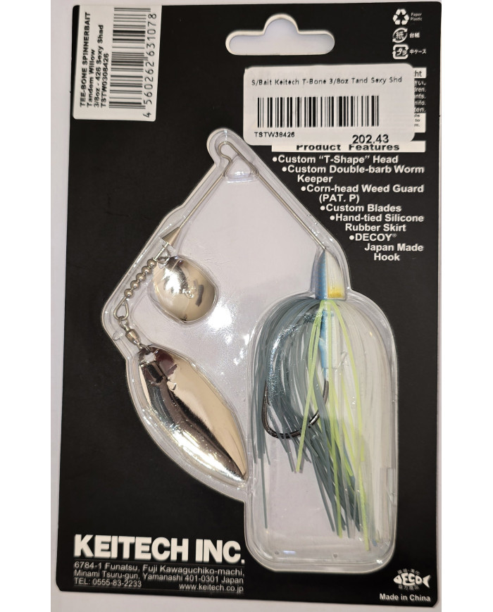 Keitech TEE-BONE Spinnerbait – Custom Performance, Maximum Vibration