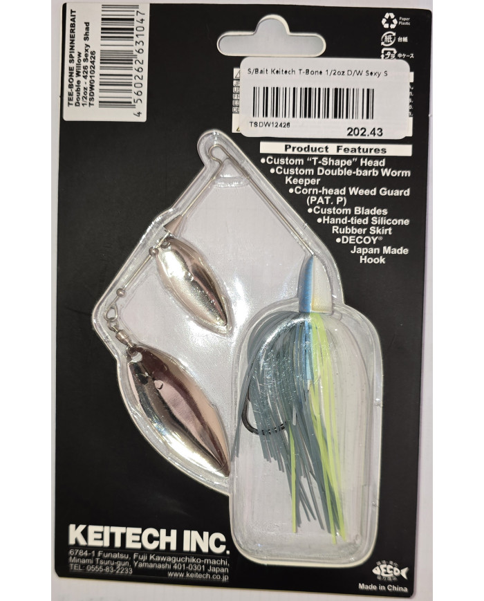 Keitech TEE-BONE Spinnerbait – Custom Performance, Maximum Vibration Keitech TEE-BONE Spinnerbait – Custom Performance, Maximum Vibration