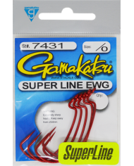 Gamakatsu Super Line EWG Red Hook – Heavy-Duty Fishing Hook for Braided Lines