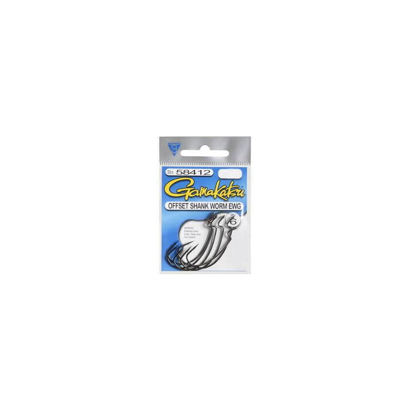 Gamakatsu Shank Worm EWG Hook – Strong, Sharp & Perfect for Soft Plastics