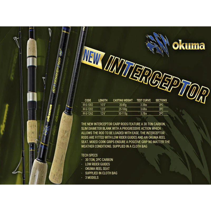 Okuma Interceptor 10FT Carp Rod – Durable, Powerful, and Sensitive